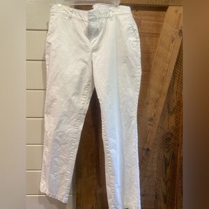 Tommy Hilfiger cotton white chino pants straight leg relaxed fit size 14